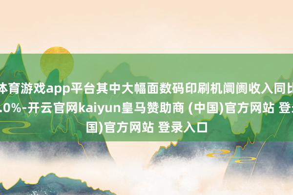体育游戏app平台其中大幅面数码印刷机阛阓收入同比下滑5.0%-开云官网kaiyun皇马赞助商 (中国)官方网站 登录入口